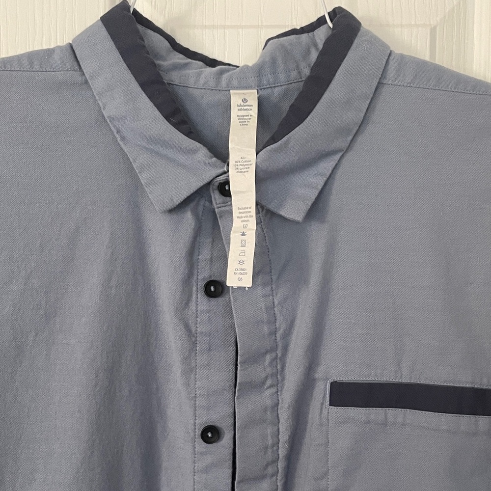 Men's Blue Button-Up Shirt